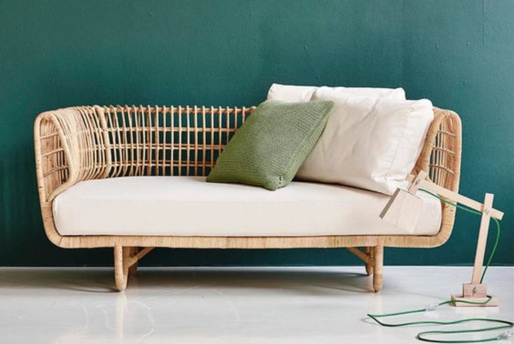 Rattan furniture cushion cover replacement demo shown in image