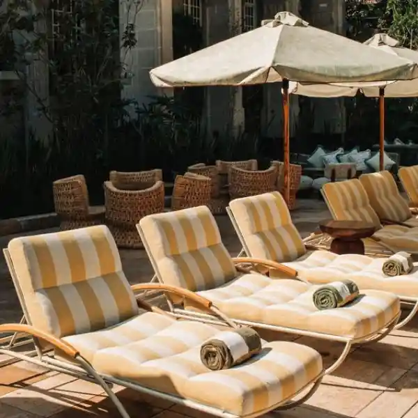 Elegant sun lounger cushions for outdoor spaces in Dubai