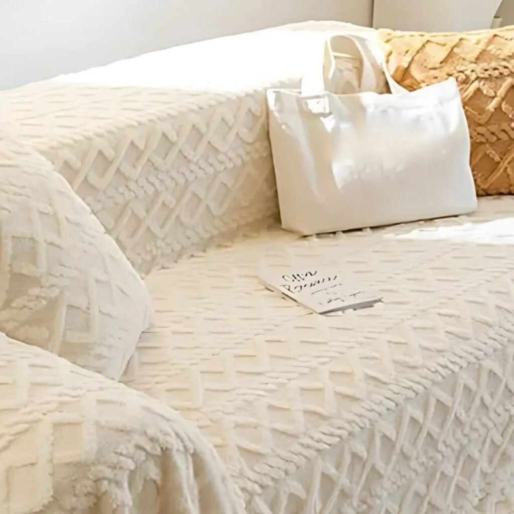 How to Cover a Sofa with a Throw – Cozy Textured Fabric Inspiration