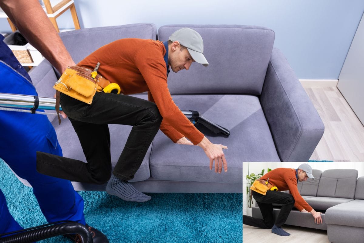 sofa repairing shown in the picture for sofa repair dubai services