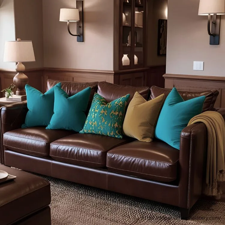 what colour cushions for brown leather sofa? Styling Tips