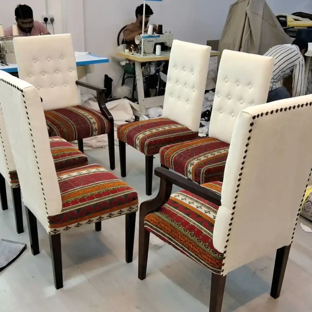 Expert guide to dining chair upholstery showing how professional upholstery restores comfort, support, and style.