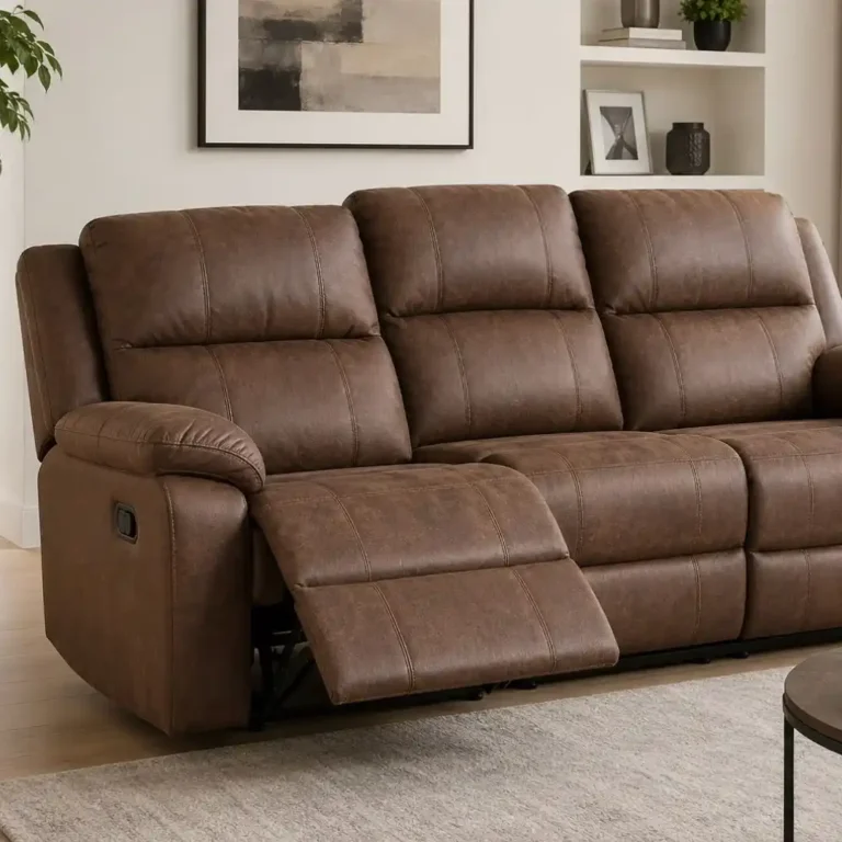 How Recliner Sofa Upholstery Restores comfort and style with a professionally upholstered leather recliner sofa in a modern living room.
