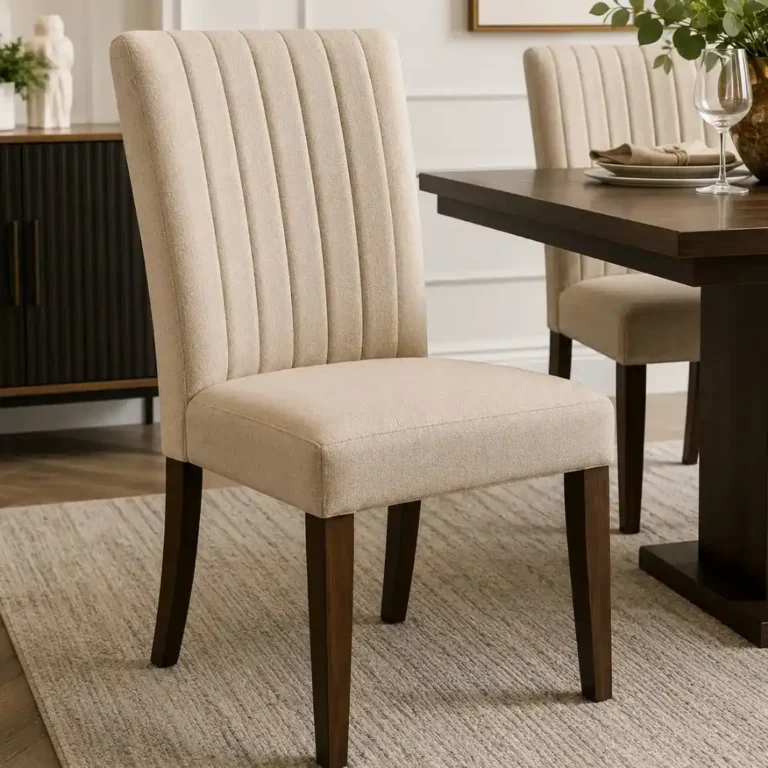 Transform Old Dining Chairs Upholstery with a professionally restored upholstered dining chair featuring premium fabric, modern design, and enhanced comfort.