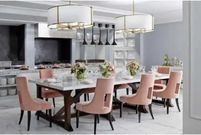 Modern dining chair upholstery with premium fabric in Dubai